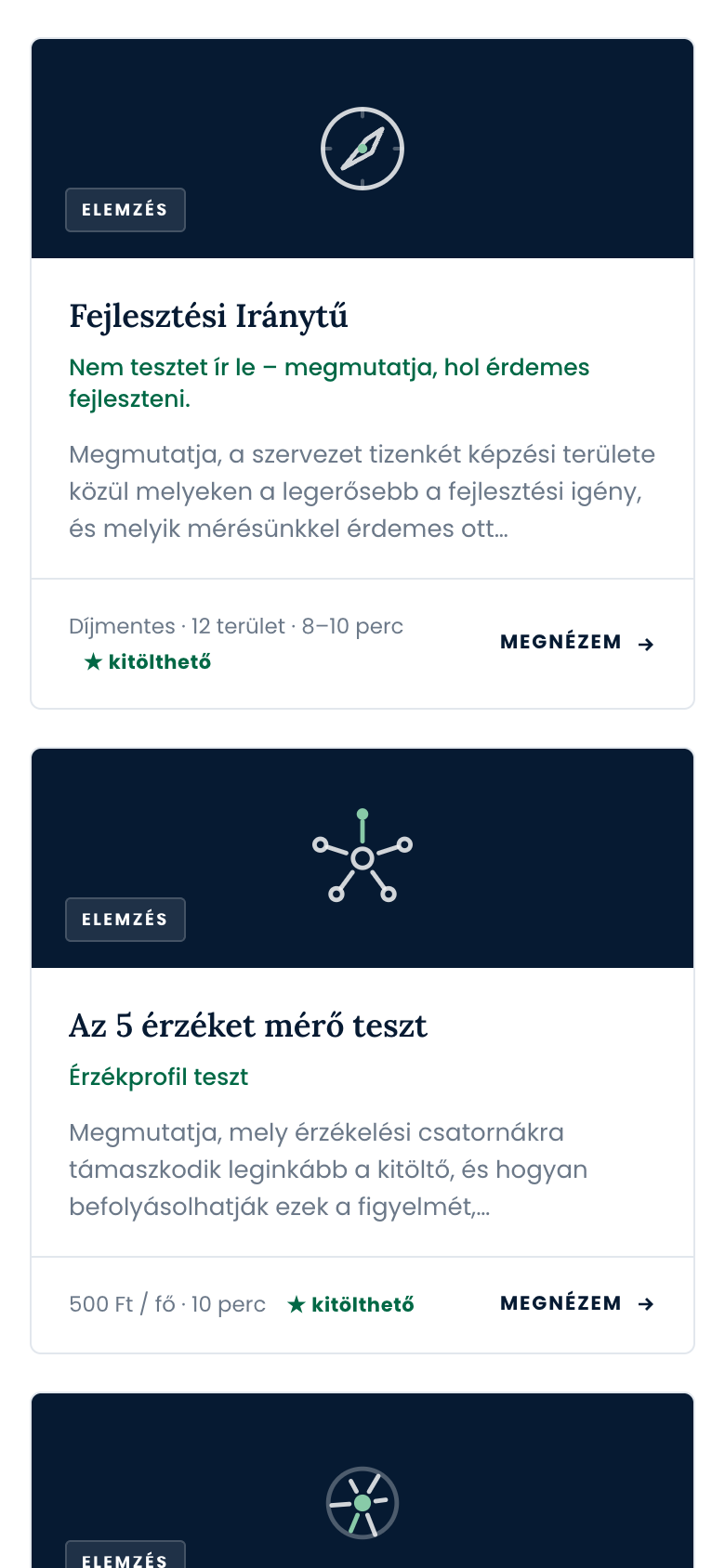 Kártyák mobilon