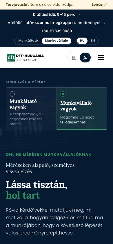 Mostani oldal stílusában 390 px, munkavállalói nézet