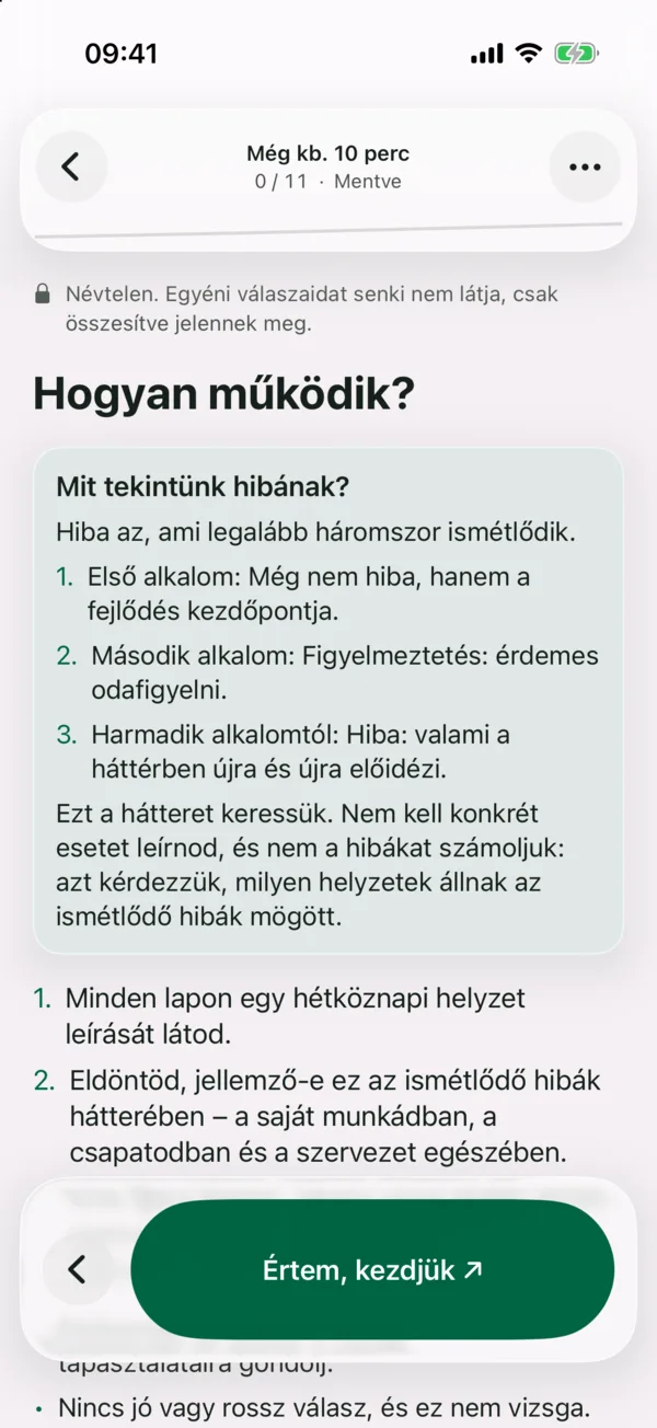 Kitöltő · Hogyan működik?: Rövid útmutató: hibának az számít, ami legalább háromszor ismétlődik.